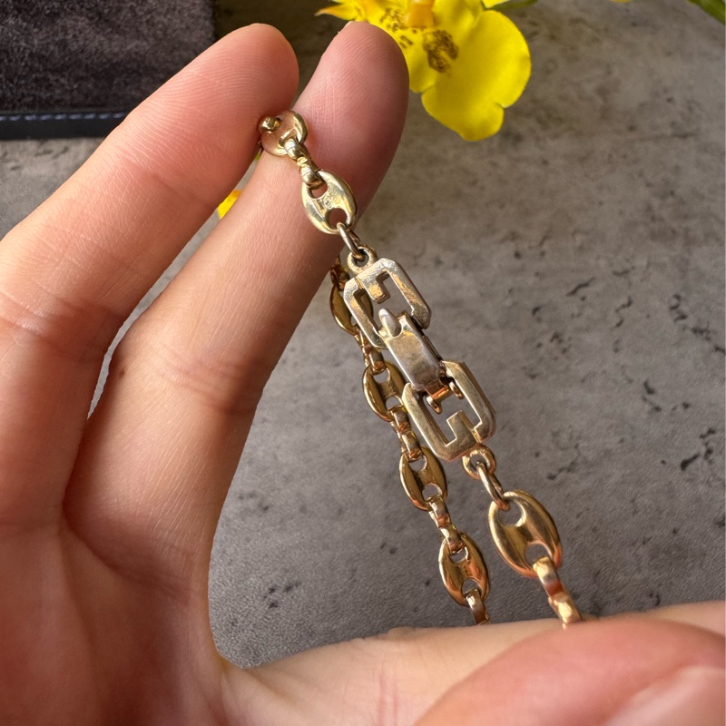 Vintage Givenchy gold plated bracelet 紀梵希鍍金手鏈 19cm-8