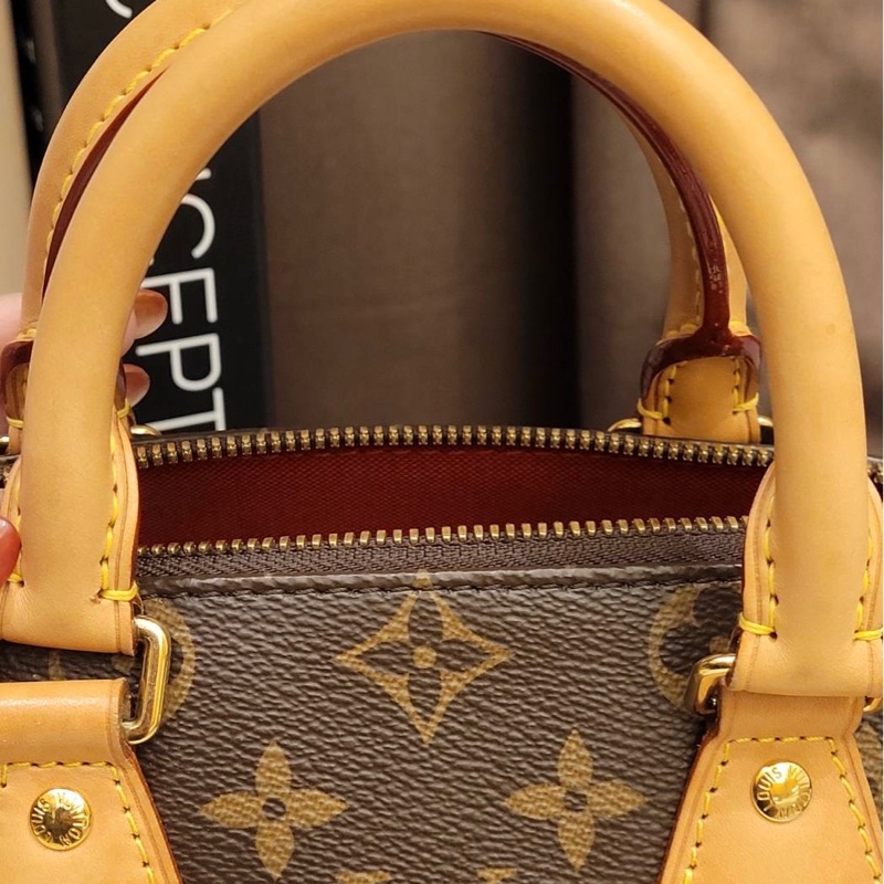 Louis Vuitton Speedy 20 老花 芯片款 有盒有套 奶茶色背帶-6