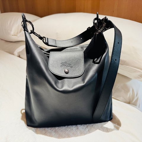 Longchamp HOBO 黑色 皮革包