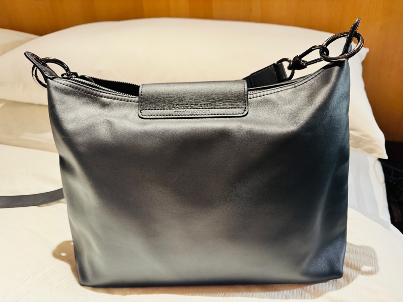 Longchamp HOBO 黑色 皮革包-1