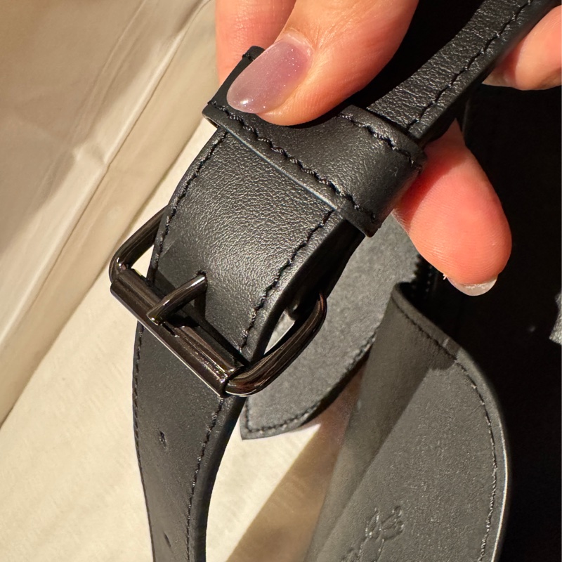 Longchamp HOBO 黑色 皮革包-3