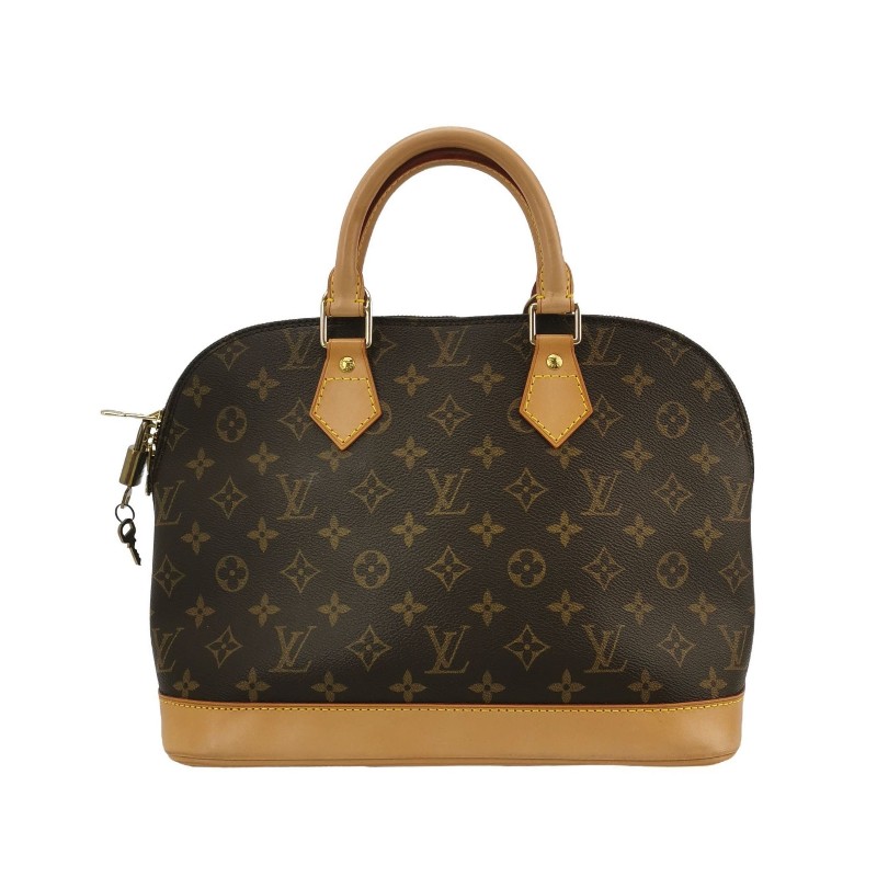 Louis Vuitton (LV) Alma小號植鞣革Monogram印花貝殼包手提包-0