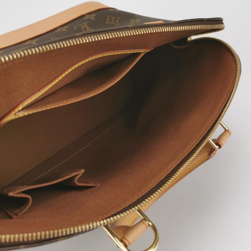 Louis Vuitton (LV) Alma小號植鞣革Monogram印花貝殼包手提包-6