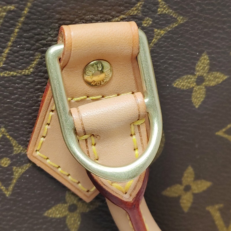 Louis Vuitton (LV) Alma小號植鞣革Monogram印花貝殼包手提包-14