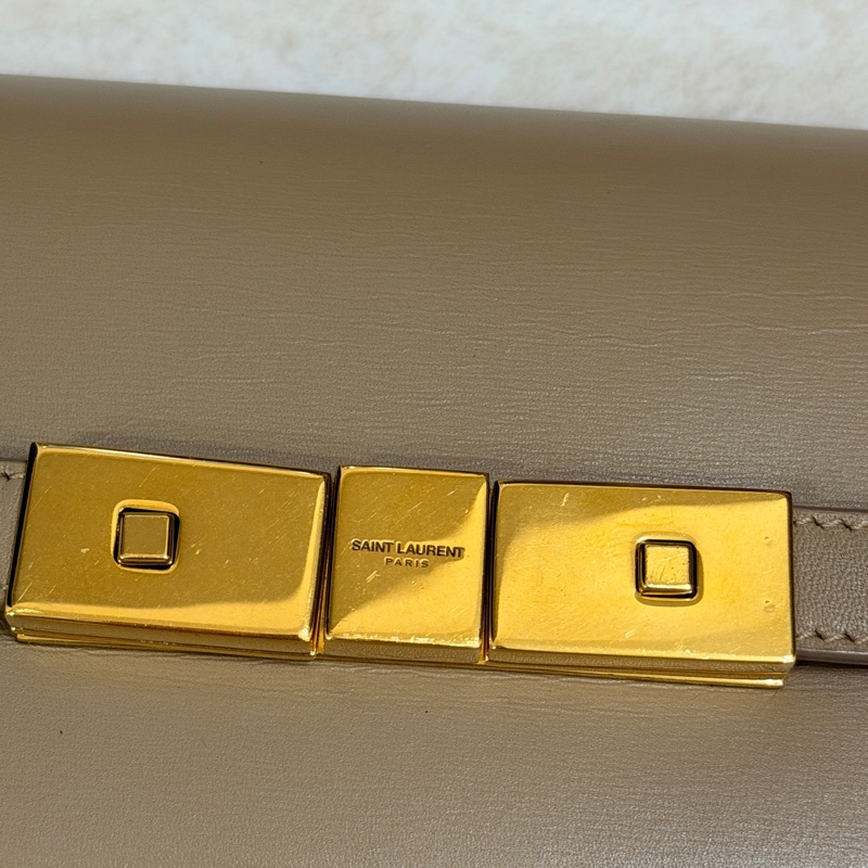 Saint Laurent Manhattan Bag 灰米駝色金扣 曼哈頓 中號-3