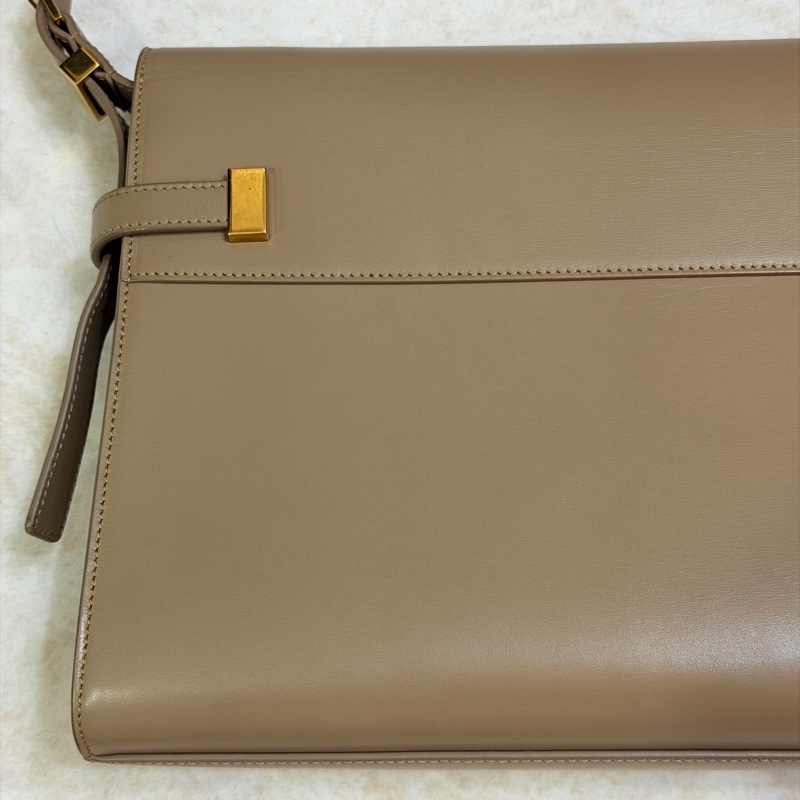 Saint Laurent Manhattan Bag 灰米駝色金扣 曼哈頓 中號-7