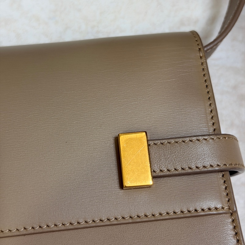 Saint Laurent Manhattan Bag 灰米駝色金扣 曼哈頓 中號-9