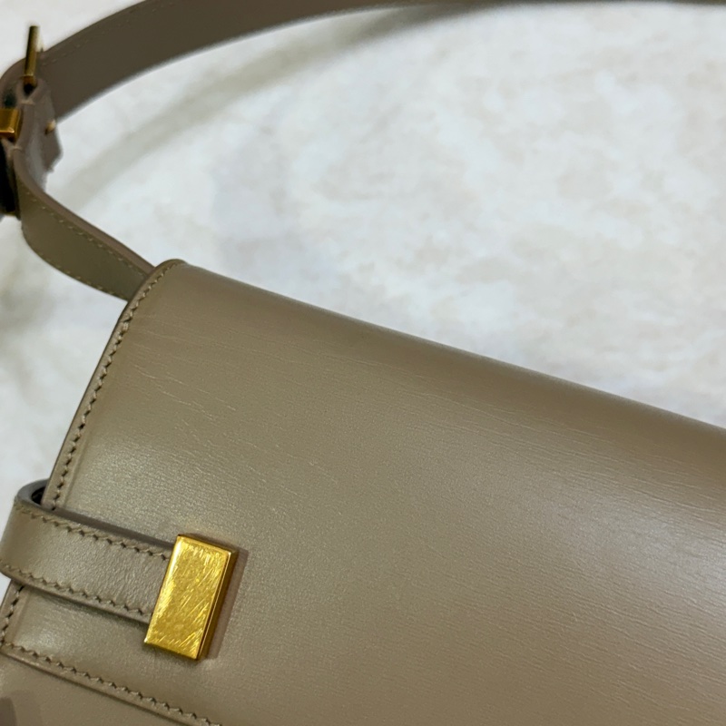 Saint Laurent Manhattan Bag 灰米駝色金扣 曼哈頓 中號-11