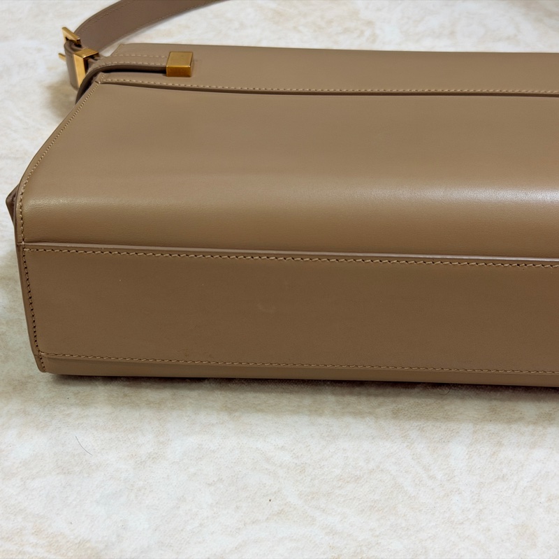 Saint Laurent Manhattan Bag 灰米駝色金扣 曼哈頓 中號-28