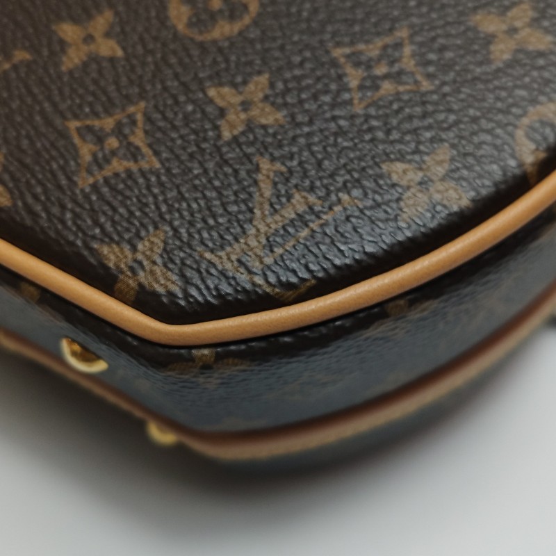 Louis Vuitton (LV) Boite Chapeau小號植鞣革Monogram印花圓餅包斜挎單肩包-13