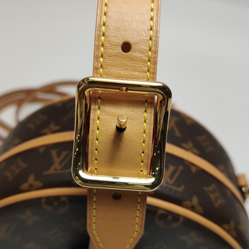 Louis Vuitton (LV) Boite Chapeau小號植鞣革Monogram印花圓餅包斜挎單肩包-16