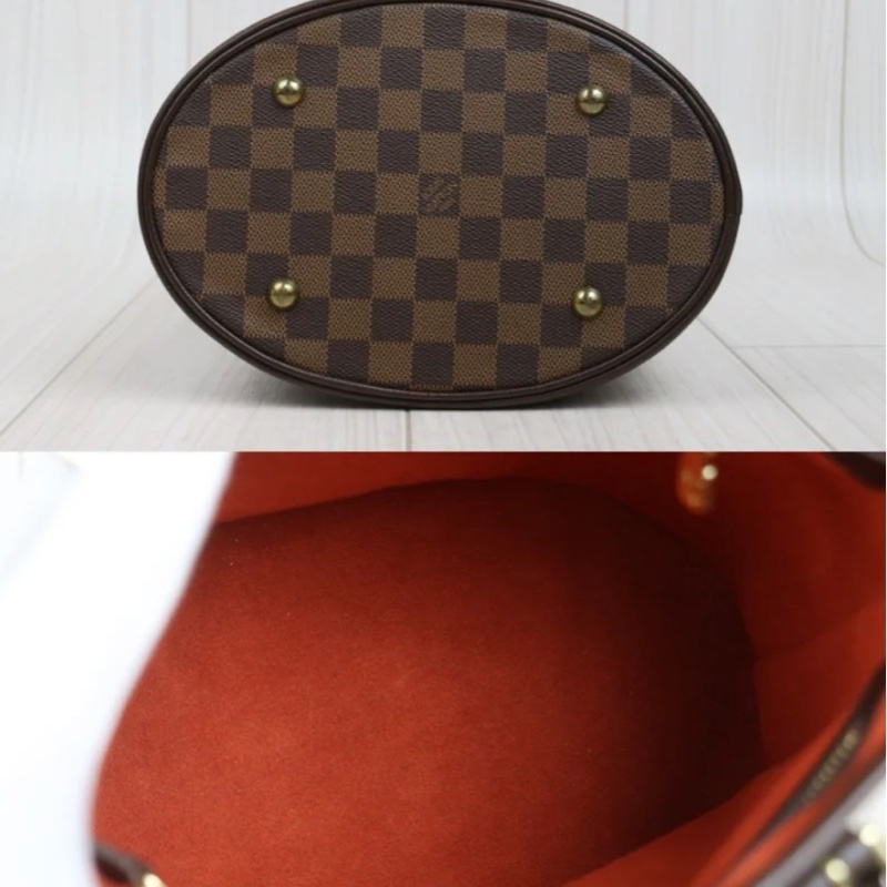 「JL精品代購」 97新 LV棋盤格水桶包附小包-7