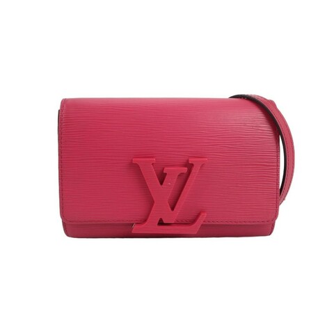 Louis Vuitton (LV) Louise牛皮純色字母logo水波紋woc斜挎包