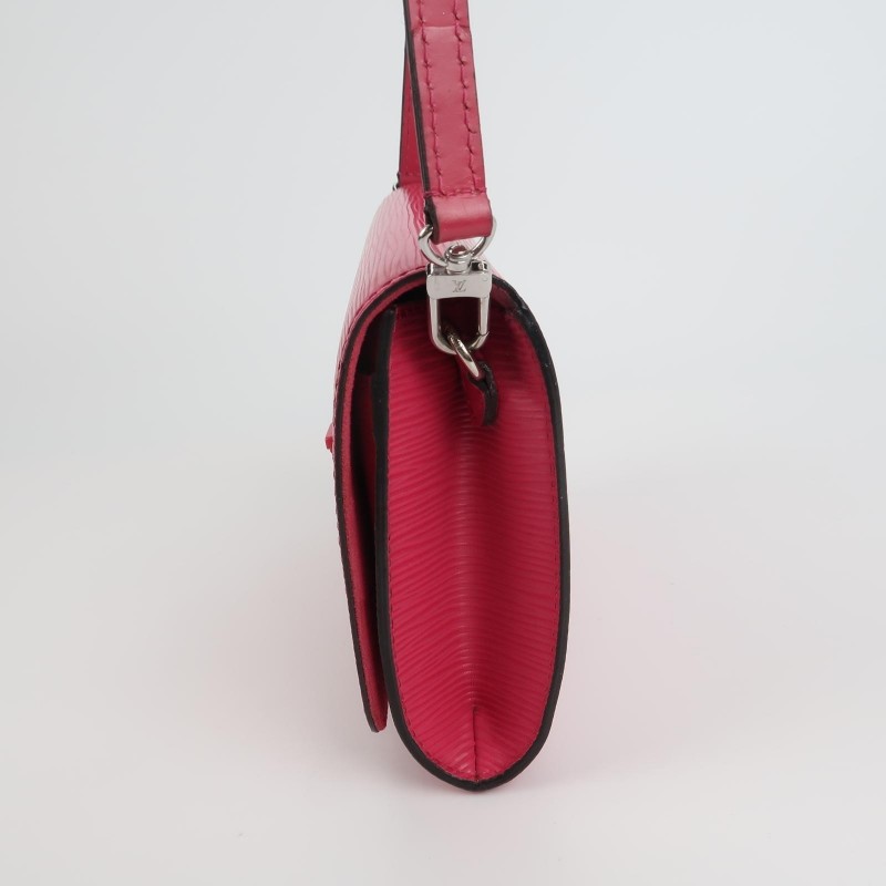 Louis Vuitton (LV) Louise牛皮純色字母logo水波紋woc斜挎包-2