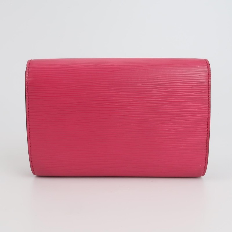 Louis Vuitton (LV) Louise牛皮純色字母logo水波紋woc斜挎包-4