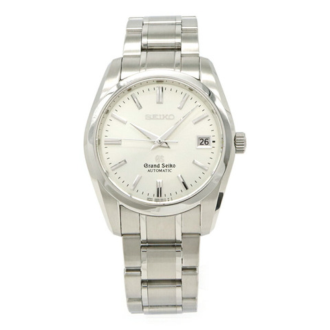 精工 Grand Seiko GS 銀色錶盤不鏽鋼男士自動手錶 SBGR001 9S55-0010