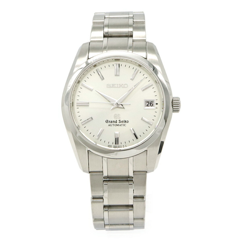 精工 Grand Seiko GS 銀色錶盤不鏽鋼男士自動手錶 SBGR001 9S55-0010-1