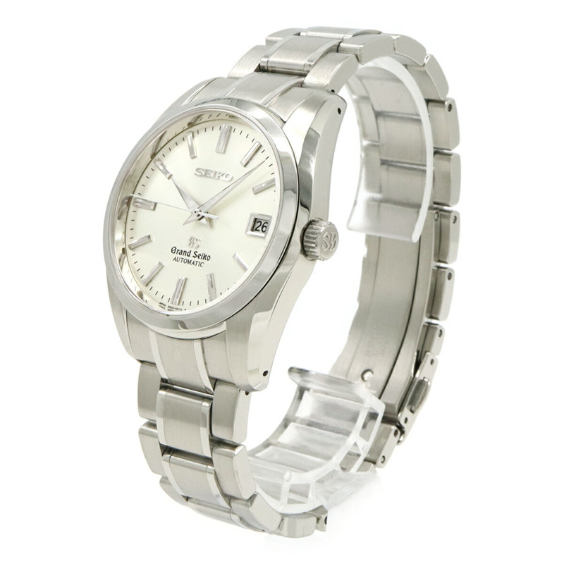 精工 Grand Seiko GS 銀色錶盤不鏽鋼男士自動手錶 SBGR001 9S55-0010-2