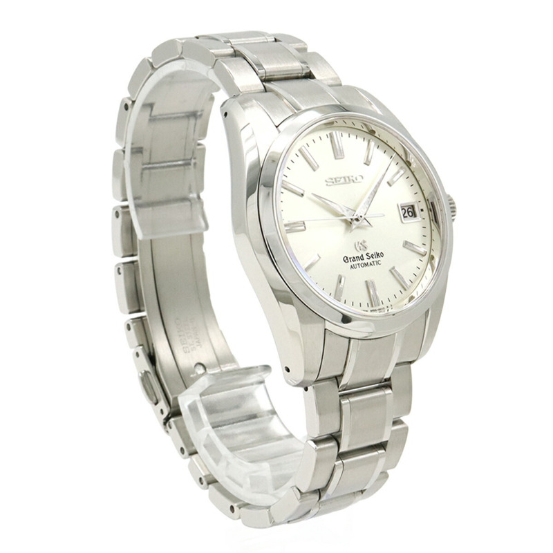 精工 Grand Seiko GS 銀色錶盤不鏽鋼男士自動手錶 SBGR001 9S55-0010-3