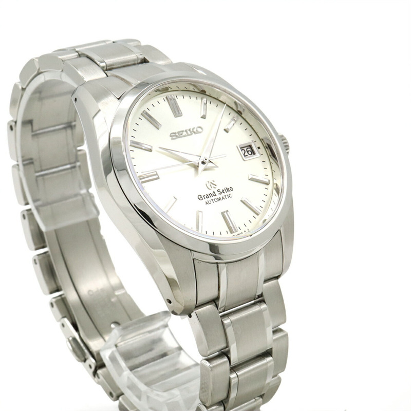 精工 Grand Seiko GS 銀色錶盤不鏽鋼男士自動手錶 SBGR001 9S55-0010-5