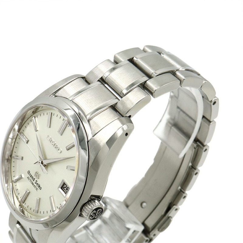 精工 Grand Seiko GS 銀色錶盤不鏽鋼男士自動手錶 SBGR001 9S55-0010-6