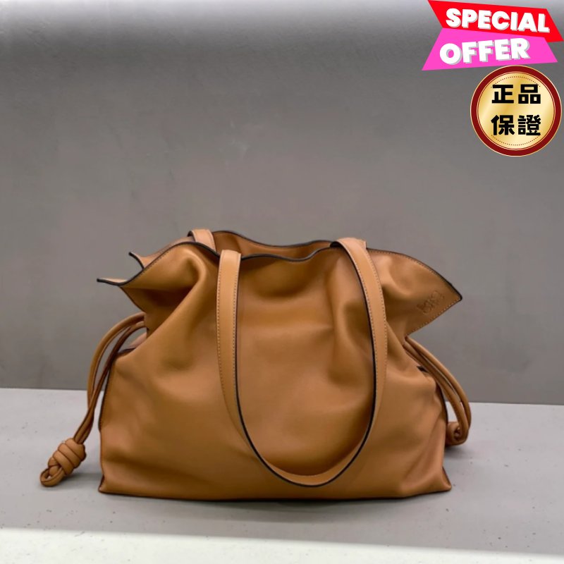 🎉新品好折扣✨Loewe 超大型 XL 納帕小牛皮 Flamenco 包 溫暖沙漠色-0