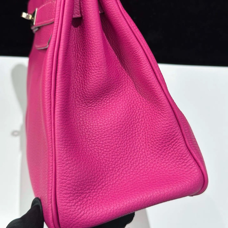Hermes愛馬仕 Kelly28 L3玫瑰紫 銀扣 togo皮 C刻-6