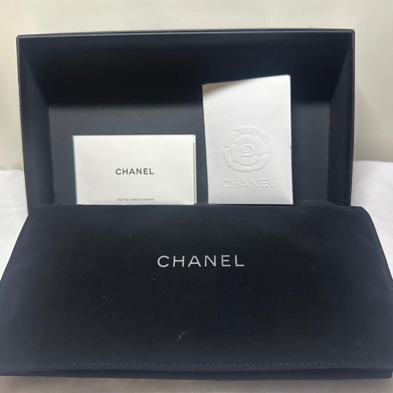 👝Chanel經典荔枝皮淡金扣長夾✨️-2