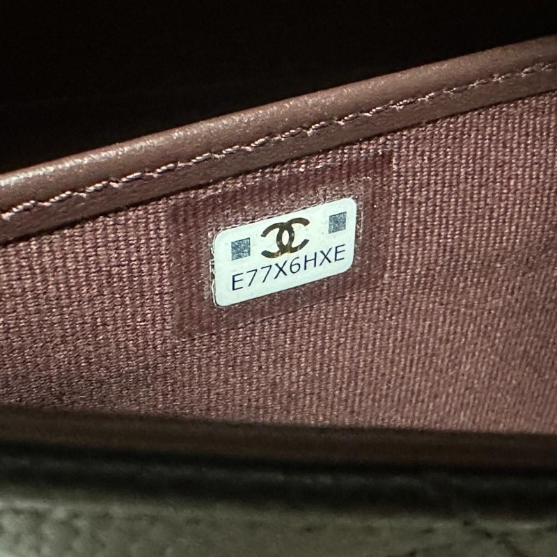 👝Chanel經典荔枝皮淡金扣長夾✨️-10