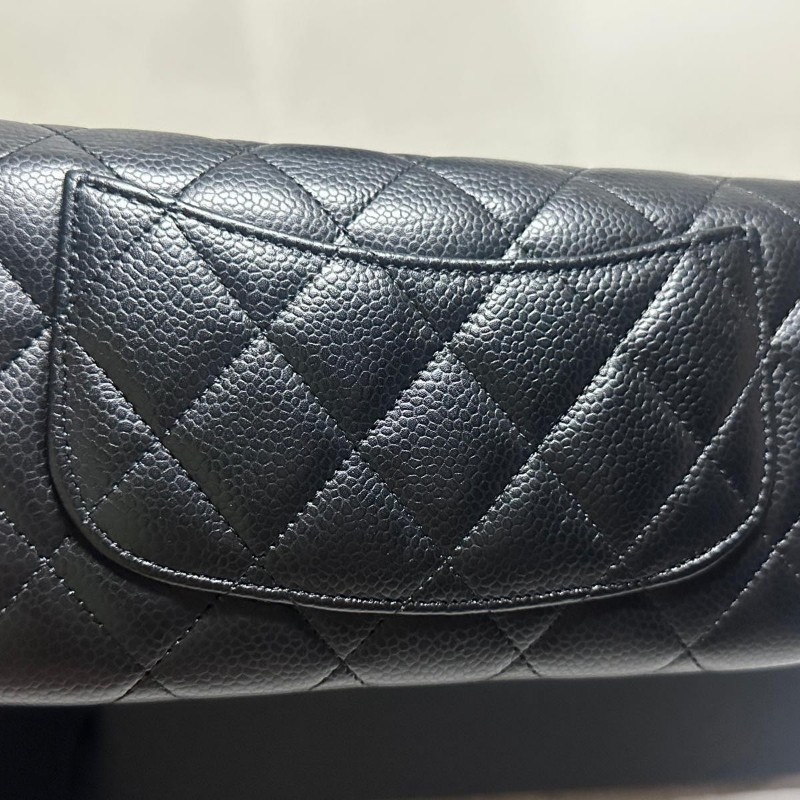 👝Chanel經典荔枝皮淡金扣長夾✨️-12