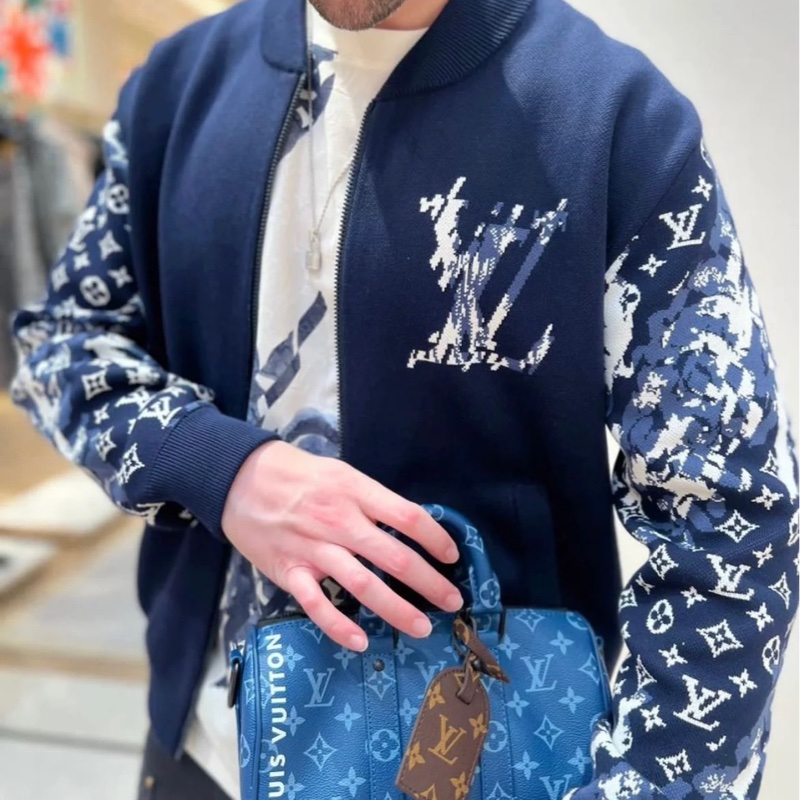Lv大西洋藍Keepall Bandouliere 25芯片款-15