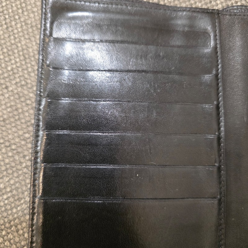 Chanel Vintage 荔枝紋牛皮中長夾-24