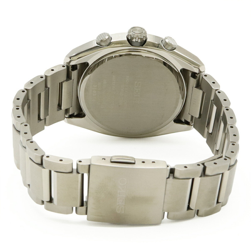 Seiko Astron 電波太陽能手錶,銀色錶盤和鈦金屬錶盤,男士手錶,8B63-0BA0,SBXY009-7