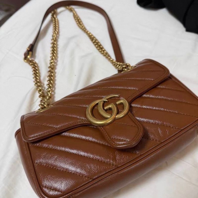 99新 Gucci marmont 小號（22）棕色-0