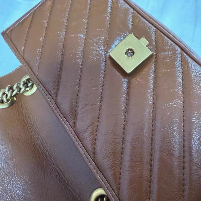 99新 Gucci marmont 小號(22)棕色-4