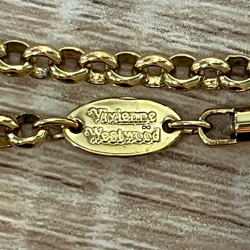 Vivienne Westwood經典款小號立體土星手鍊-金-11