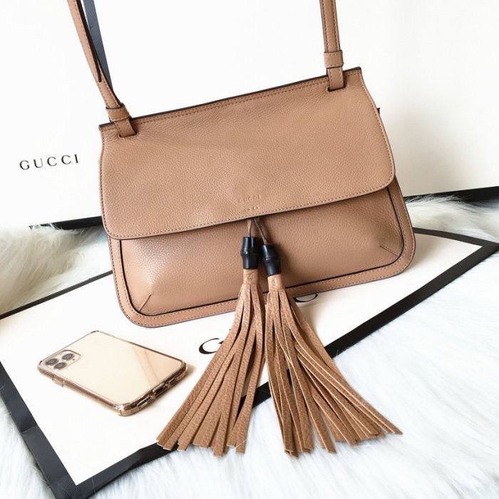 Gucci bamboo流蘇竹節斜背包-11