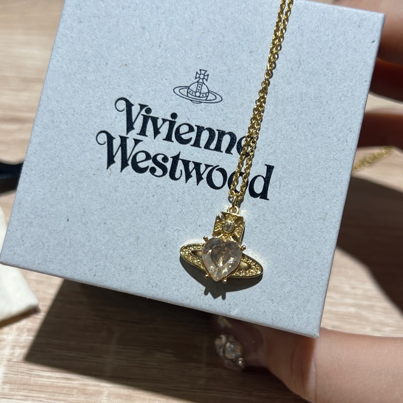 Vivienne Westwood 愛心土星項鍊-5
