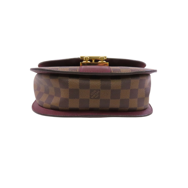 LOUIS VUITTON Damier Ebene Wight金扣鏈帶肩背袋-3