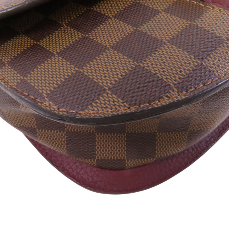 LOUIS VUITTON Damier Ebene Wight金扣鏈帶肩背袋-10