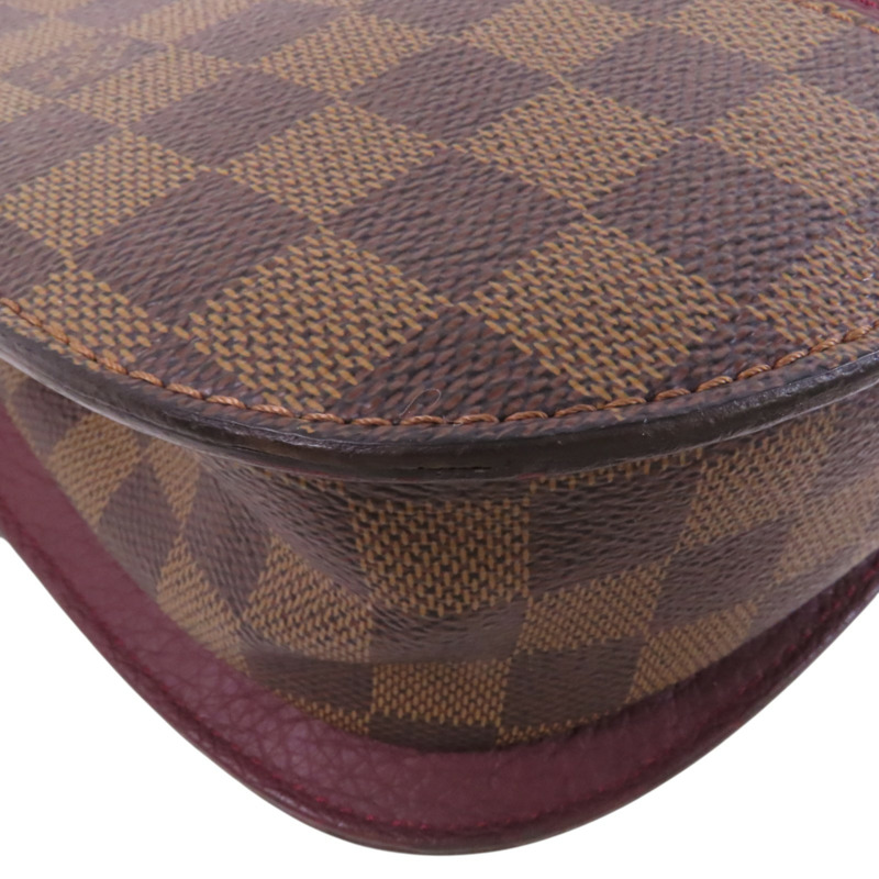 LOUIS VUITTON Damier Ebene Wight金扣鏈帶肩背袋-12