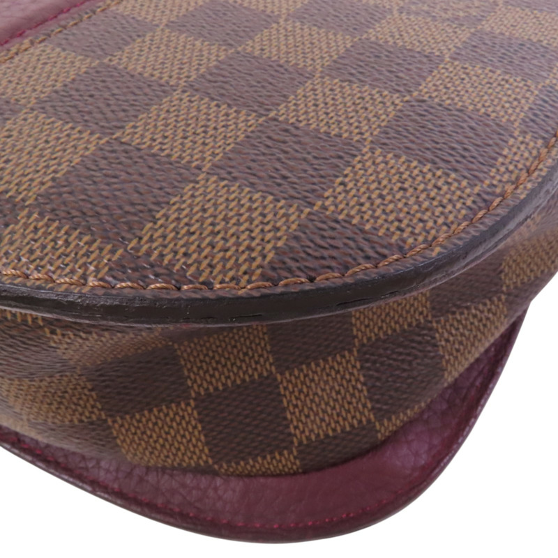 LOUIS VUITTON Damier Ebene Wight金扣鏈帶肩背袋-13