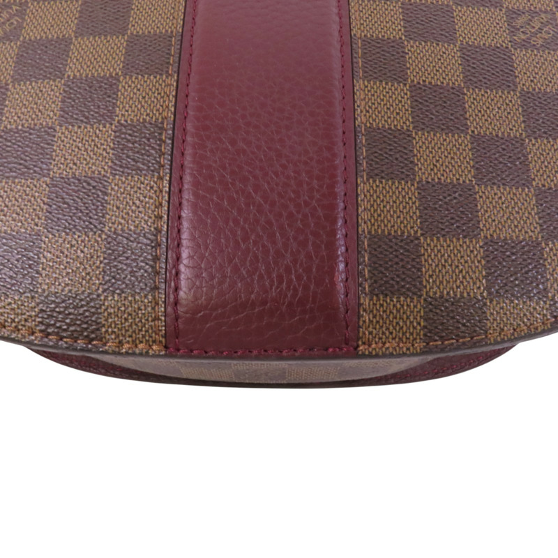 LOUIS VUITTON Damier Ebene Wight金扣鏈帶肩背袋-14
