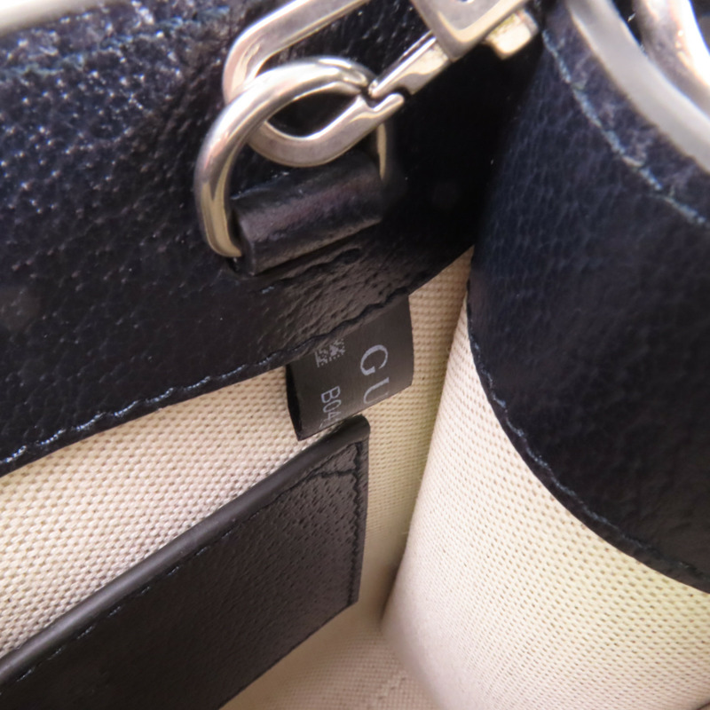 GUCCI 塗層帆布Interlocking G Mini Tote銀扣手挽肩背兩用袋-6