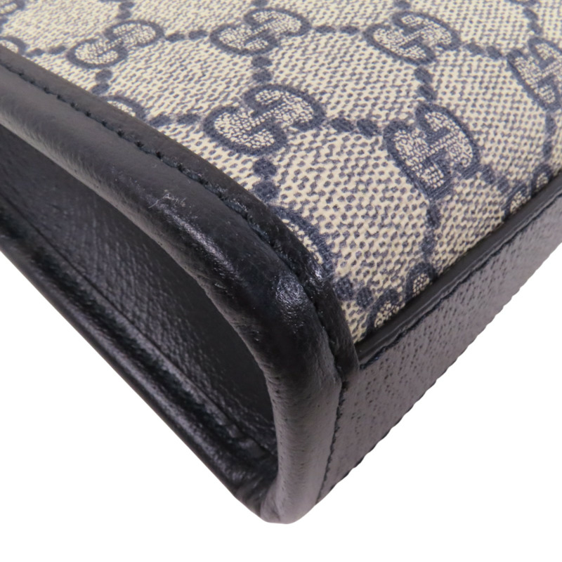 GUCCI 塗層帆布Interlocking G Mini Tote銀扣手挽肩背兩用袋-11