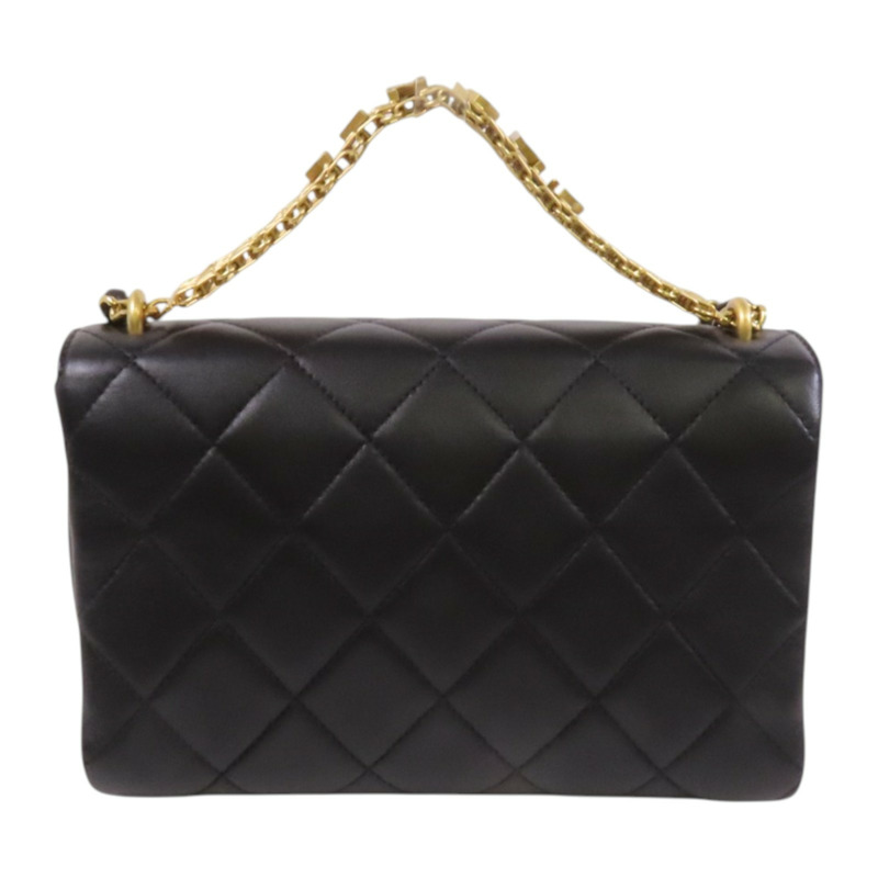 CHANEL 羊皮皮革Small Flap Bag金扣鏈帶手挽肩背兩用袋-1
