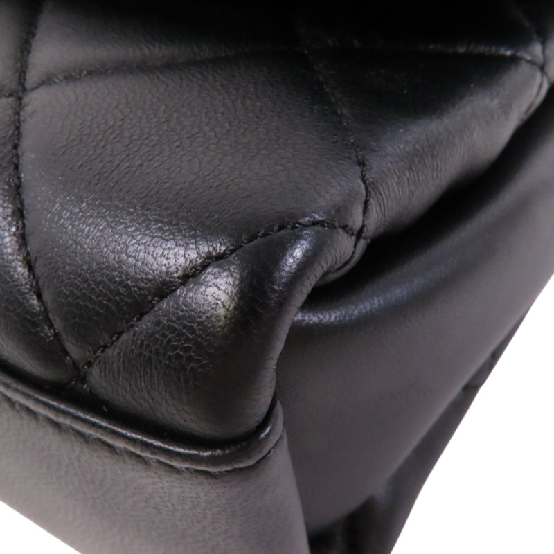 CHANEL 羊皮皮革Small Flap Bag金扣鏈帶手挽肩背兩用袋-11