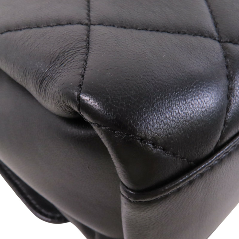 CHANEL 羊皮皮革Small Flap Bag金扣鏈帶手挽肩背兩用袋-12