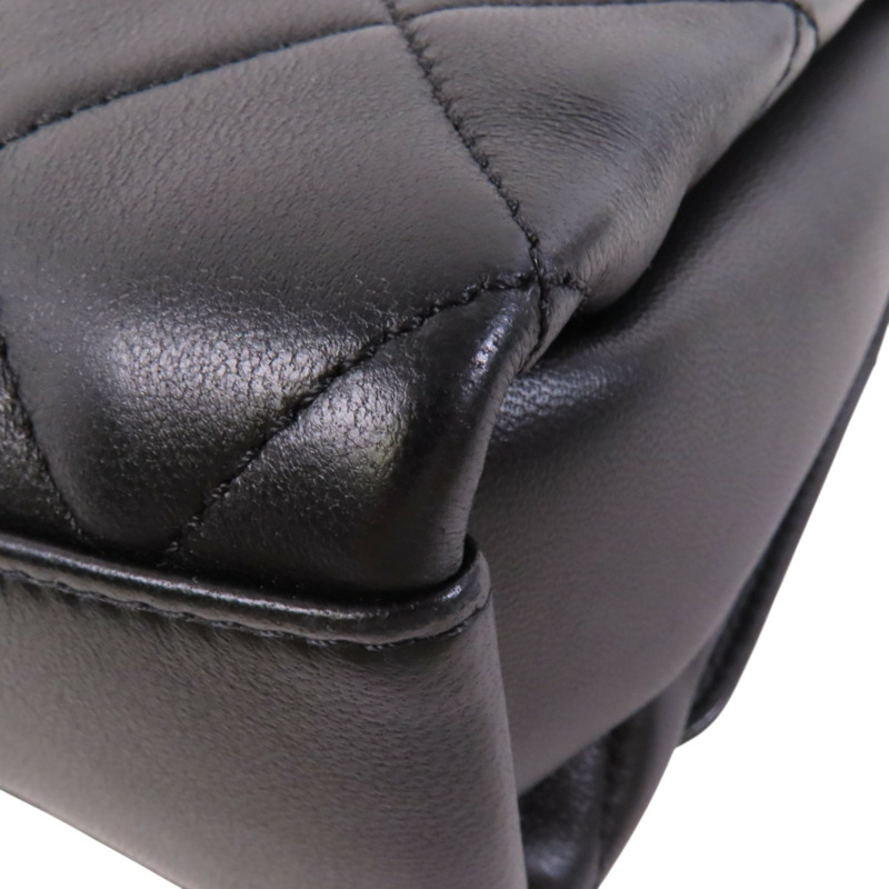 CHANEL 羊皮皮革Small Flap Bag金扣鏈帶手挽肩背兩用袋-13