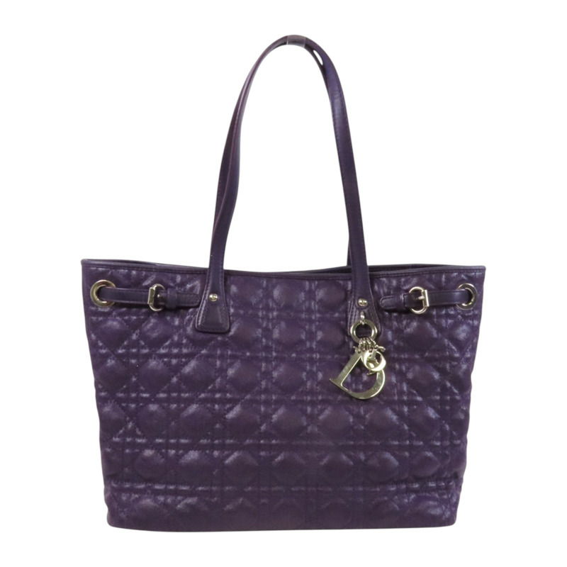 Dior 牛皮皮革Tote Bag銀扣肩背袋-0